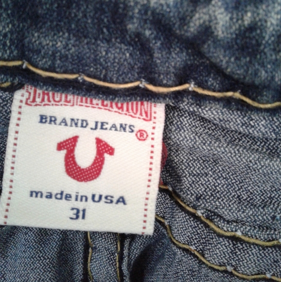 True Religion Billy Super T Jeans sz 31 Made In USA style#24-5030MBT2 27 inseam - Picture 2 of 7